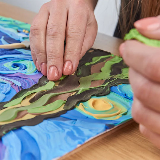 Okto DIY Creative Sensory 3D Painting Set with Clay Starry Night (Ages 12-99) 10005