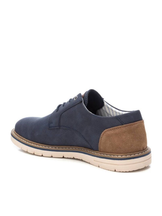 Men's Synthetic Leather Casual Shoes Blue