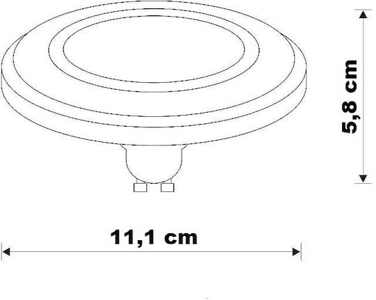 Nowodvorski LED крушка 9W за фасунга GU10 и форма AR111 Топло бяло