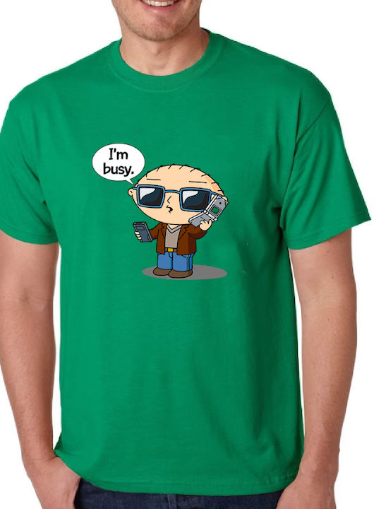 Fruit of the Loom Family Guy Stewie Griffin Original T-shirt Πράσινο Βαμβακερό