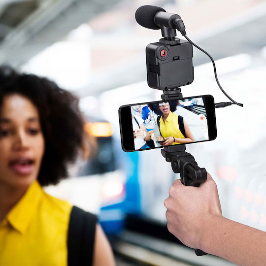 Grundig Selfie-Stick Handy-Stative Bluetooth mit Aufhelllicht Schwarz