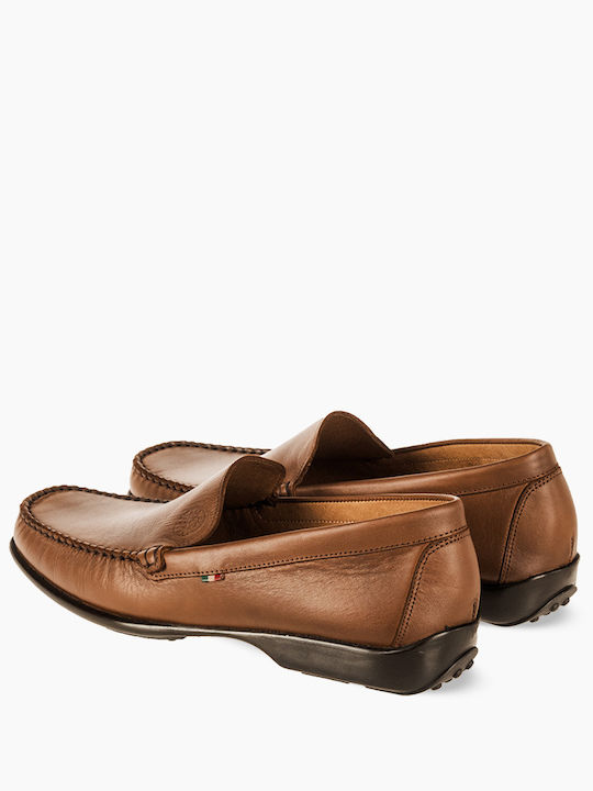 Leder Herren Mokassins in Tabac Braun Farbe