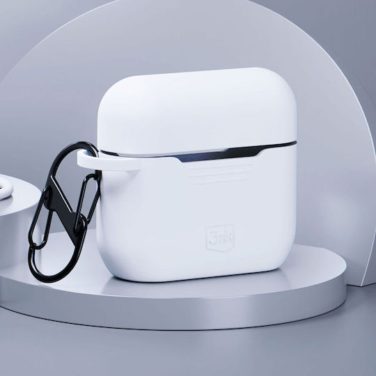 3MK Θήκη Σιλικόνης σε Λευκό χρώμα για Apple AirPods