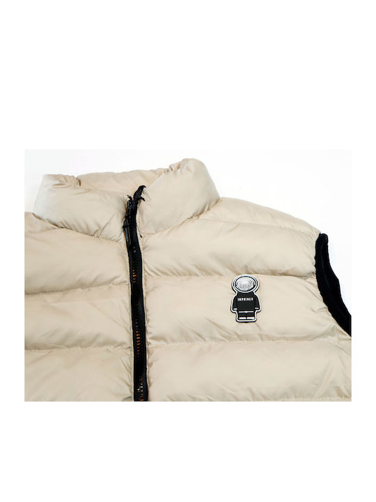 Privato Men's Sleeveless Puffer Jacket Beige