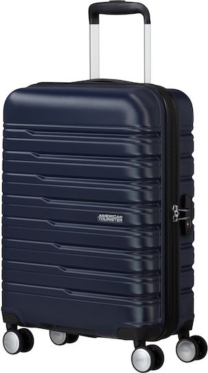 American Tourister Cabin Travel Suitcase Hard Ink Blue with 4 Wheels Height 55cm