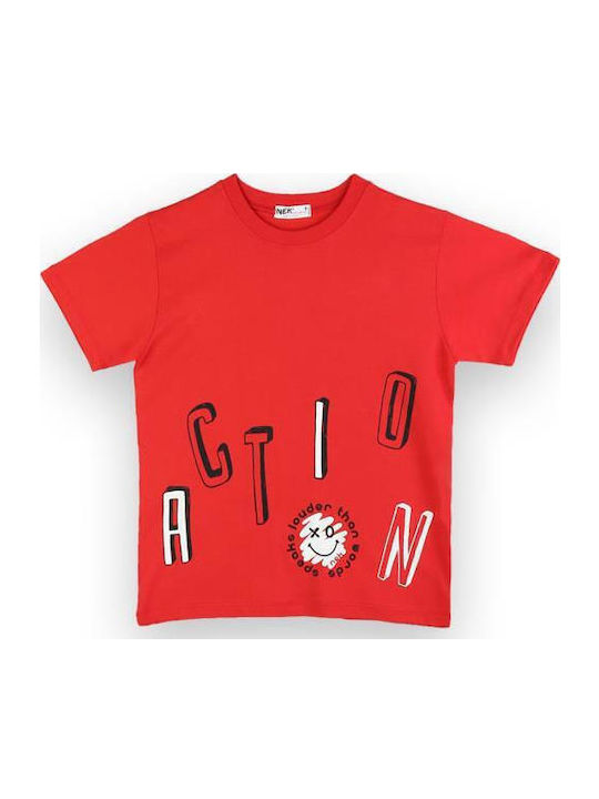 Nek Kids Wear Παιδικό Σετ με Σορτς Κόκκινο 2τμχ