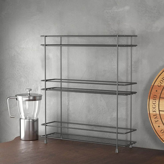 Tekno-Tel Επιτραπέζια Βάση Inox 32.5x8x37.5εκ. Μαύρη