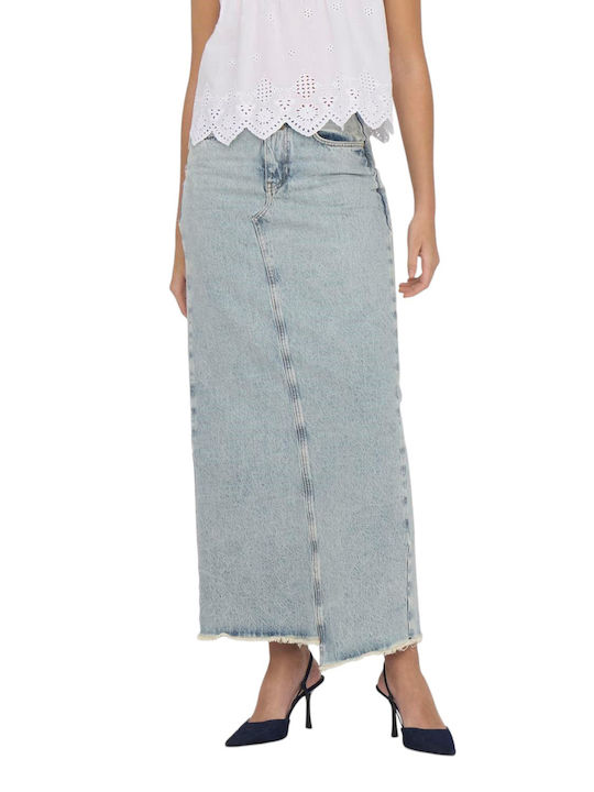 Khloe Denim Maxi Fustă Albastru