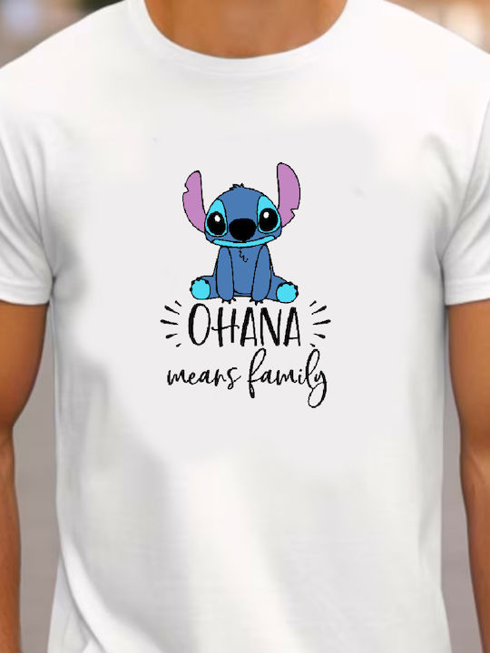 Fruit of the Loom Lilo And Stitch Original Tricou Alb Bumbac