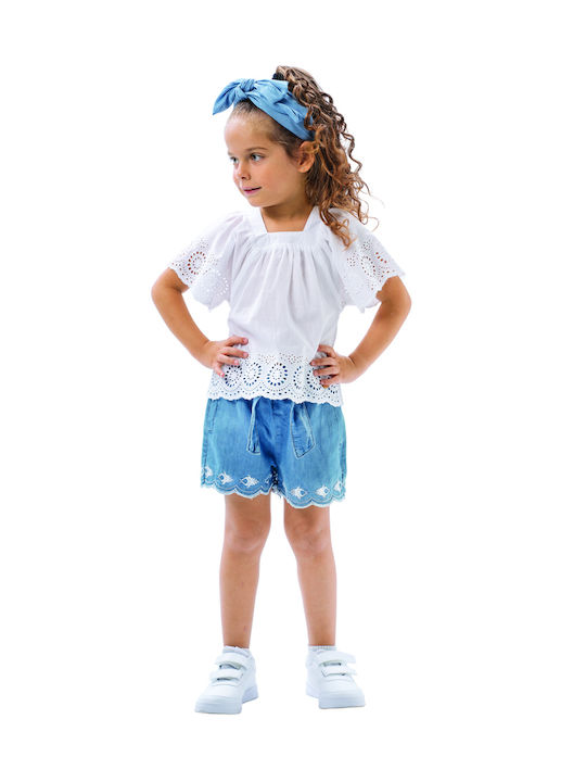 Energiers Kids Blouse Short Sleeve White