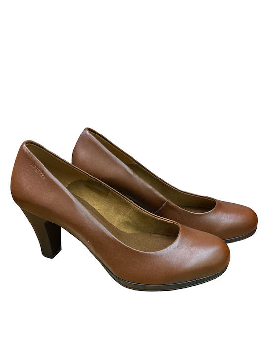 Ragazza Leather Tabac Brown Heels