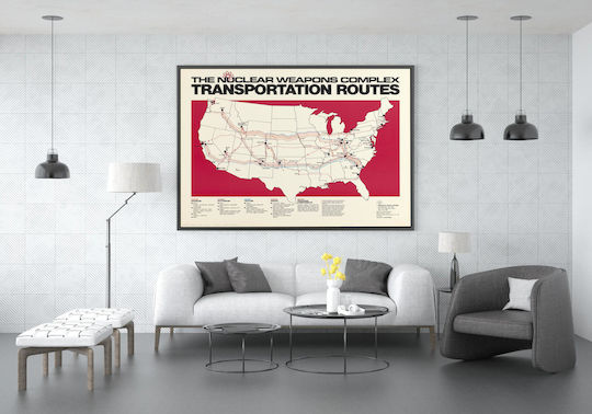 The Nuclear Weapons Complex Transportation Routes Gemälde auf Leinwand 65x40cm