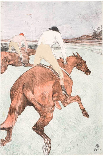 Le Jockey Gemälde auf Leinwand 40x50cm