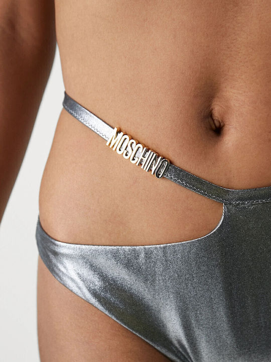 Bikini Slip High Waist Silver