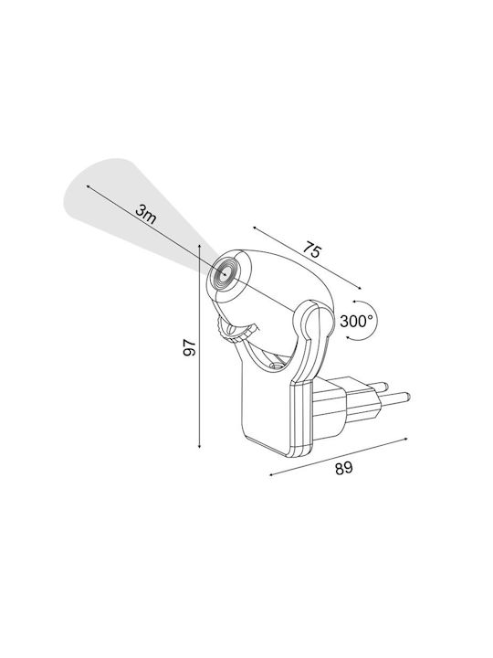 Led Παιδικό Φωτιστικό Projector Φωτάκι Νυκτός με Προβολή Σχεδίων Μπλε