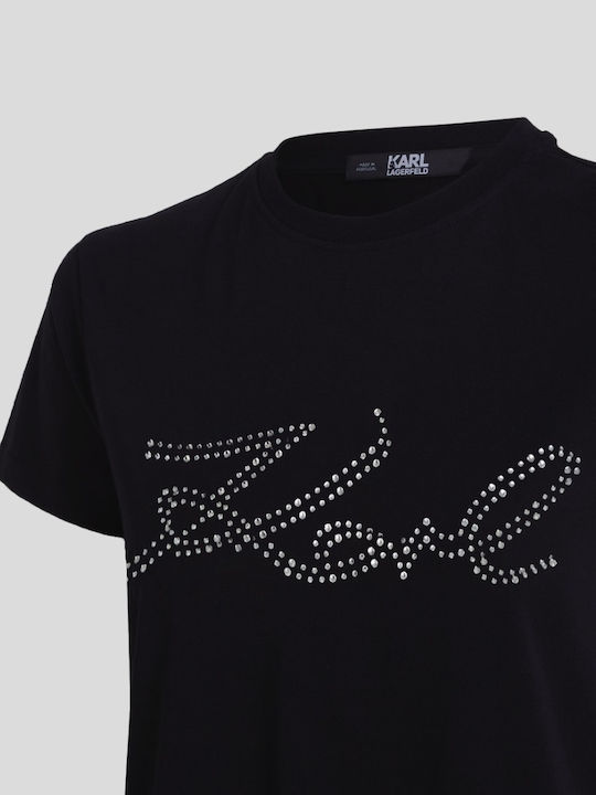 Karl Lagerfeld Γυναικείο T-shirt Μαύρο