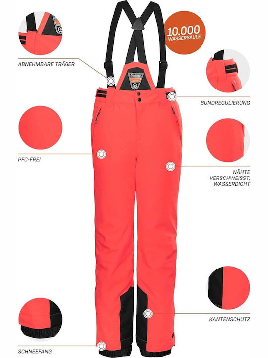 Killtec 37258-414 Παιδική Σαλοπέτα Σκι & Snowboard Κόκκινη