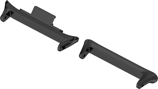Für Xiaomi Mi Band 8 Pro 1 Paar Edelstahl Metall Uhrenarmband Anschluss (schwarz)