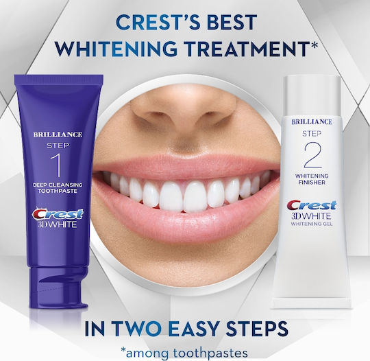 Set 2x Toothpaste, Crest, Brilliance, 2 Step Teeth Whitening System, 178gr