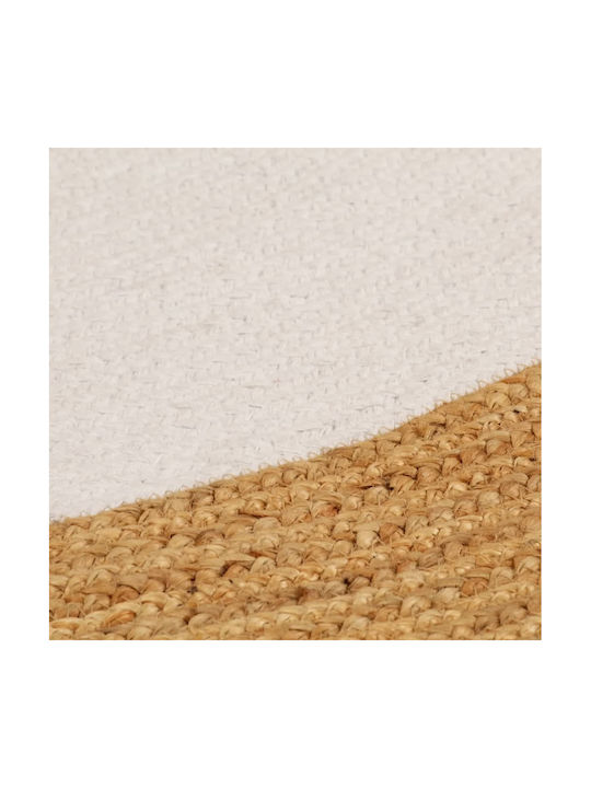 vidaXL Rug Round Summer from Jute White/natural