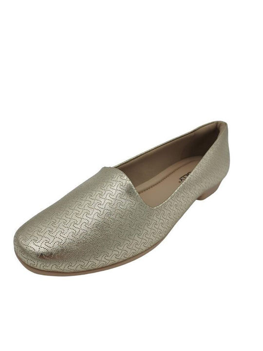 Piccadilly Anatomic Synthetic Leather Ballerinas Gold