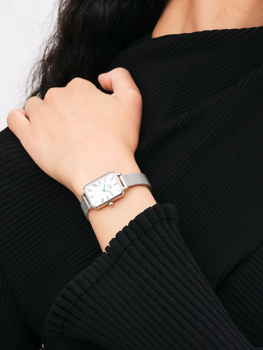 Daniel Wellington Women's Watch with Silver Metal Bracelet