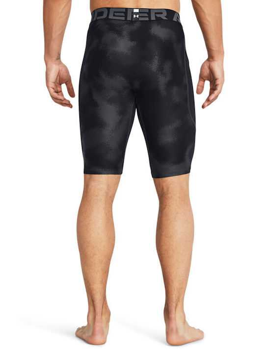 Under Armour Heatgear Printed Long Ανδρικό Ισοθερμικό Σορτς Compression Μαύρο