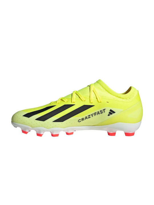 Adidas X Crazyfast League Low Football Shoes MG with Cleats Yellow