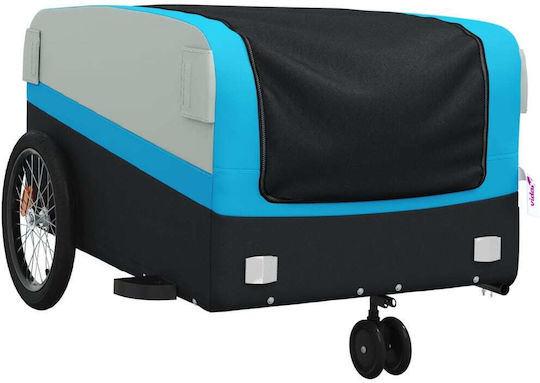 Vidaxl Anhänger Für Fahrräder Schwarze Blaue 45 Kilo Eisen