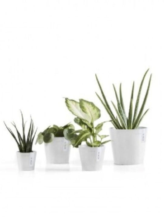 Ecopots Amsterdam Übertopf Weiß 17x17x15εκ.