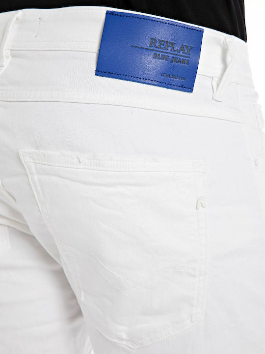 Herren Jeanshosen Elastisches Regular Anwendung Weiß
