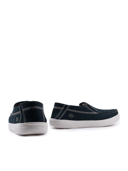 De piele Slip-on-uri pentru bărbați Albastru