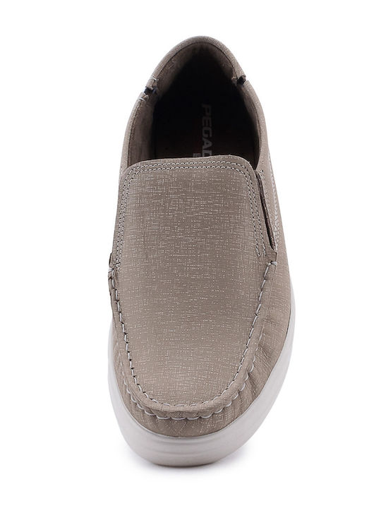 Δερμάτινα Ανδρικά Slip-On Μπεζ