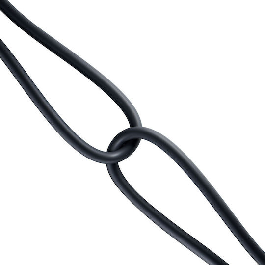 3MK Braided USB to Lightning / Type-C / micro USB Cable 3A Μαύρο 1.5m