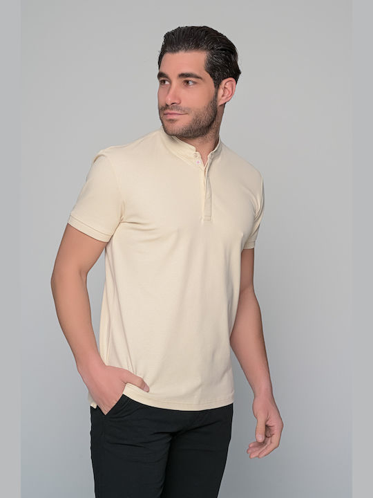 Ben Tailor Ανδρικό T-shirt Κοντομάνικο Polo Μπεζ