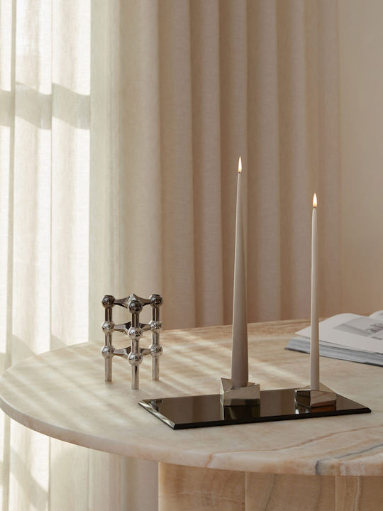 Stoff Nagel Candle Holder in Silver Color 4.5x2.7cm 1pcs