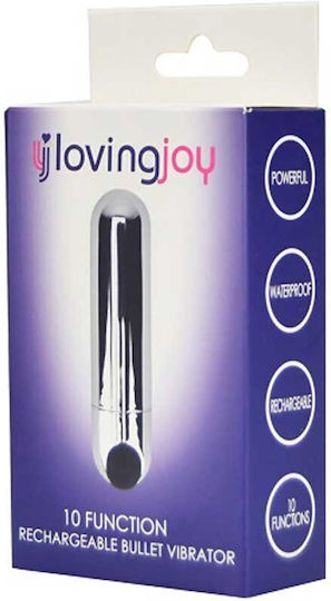 Loving Joy Mini Δονητής Bullet 8cm Ασημί