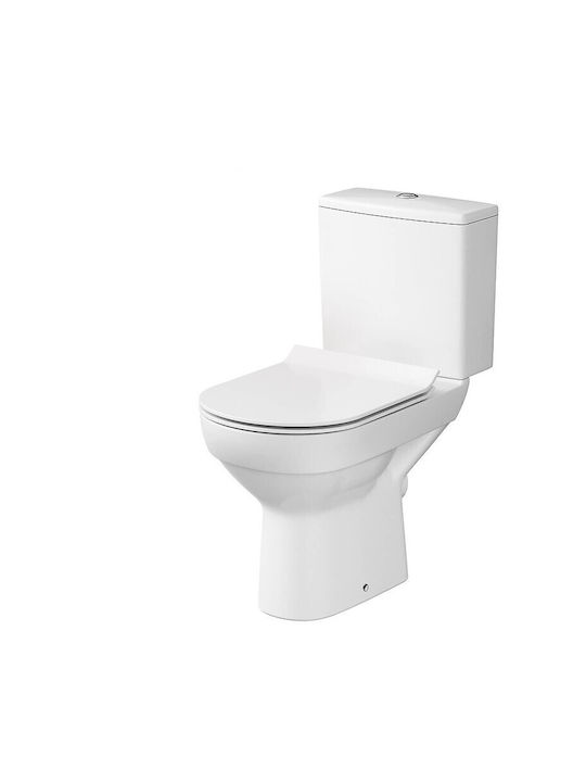 Cersanit City Clean On Тоалетна, стояща на пода с тоалетна чиния Бяла Cersanit City Clean On Тоалетна, стояща на пода с тоалетна чиния Бяла