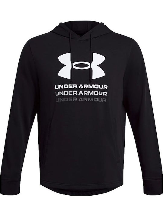 Ua Rival Terry Graphic Sweatshirt With Hood Black