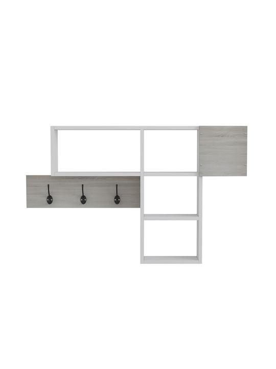 Harlan Entry Furniture with Hanger & Shoe Rack White 99.5x15x61cm