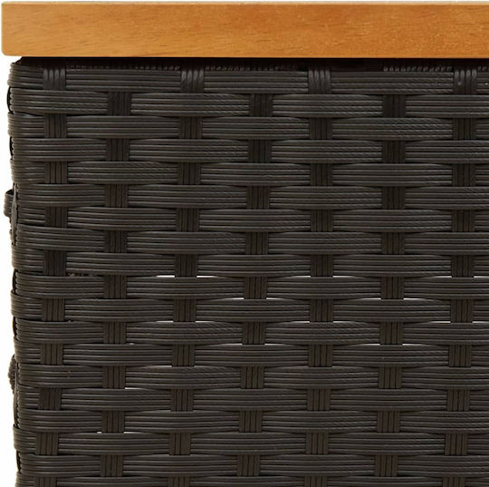vidaXL Βάση Ομπρέλας Ξύλινη Μαύρο 70x70x25cm