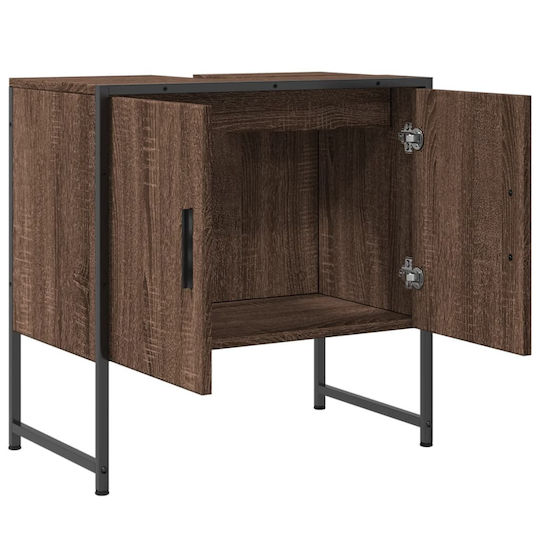 vidaXL Waschtisch ohne Waschbecken L60xB33xH60cm Brown Oak