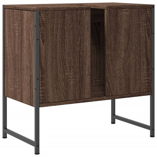 vidaXL Waschtisch ohne Waschbecken L60xB33xH60cm Brown Oak