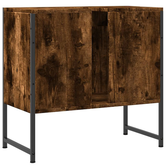 vidaXL Cabinet Countertop without Sink L60xW33xH60cm Smoky Oak