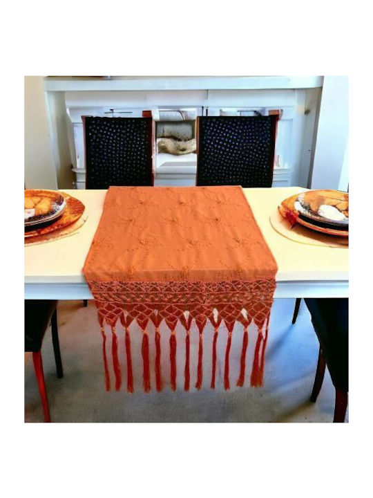 Linea Home Runner with Embroidery Jardin Orange 55x200cm