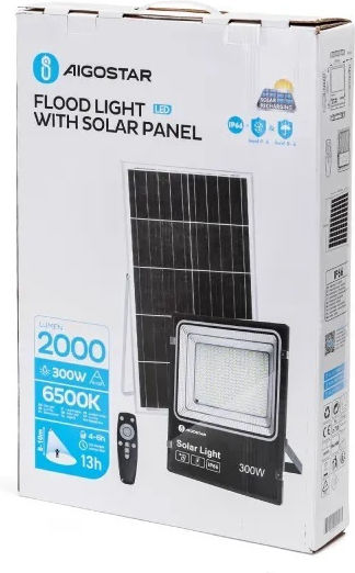Aigostar Ηλιακός Προβολέας LED 300W Ψυχρό Λευκό 6500K