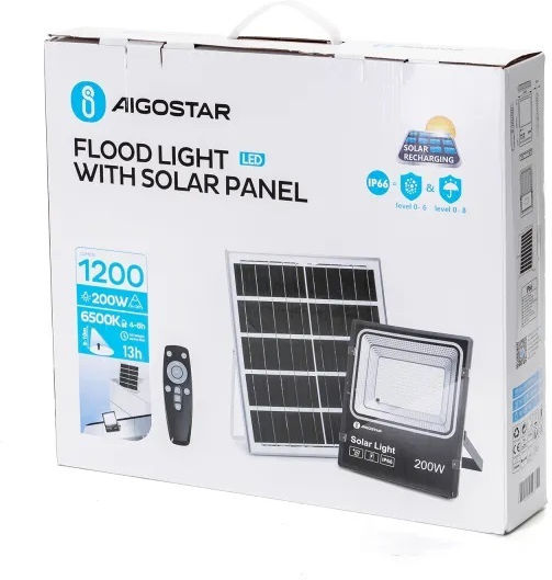 Aigostar Ηλιακός Προβολέας LED 200W Ψυχρό Λευκό 6500K