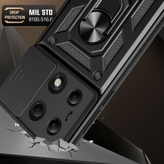 Tech-Protect Camshield Pro Back Cover Πλαστικό Μαύρο (Redmi Note 13 Pro 4G / Poco M6 Pro 4G)