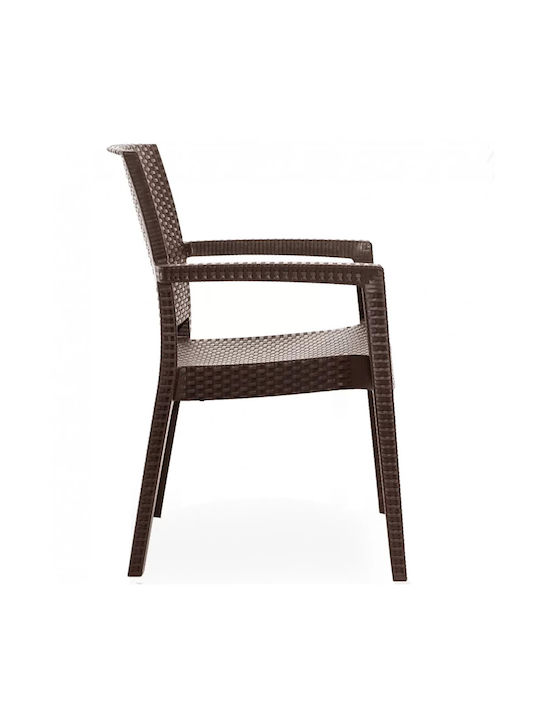 Gartenstühle Polypropylen Zeus Braune 52x47x89cm