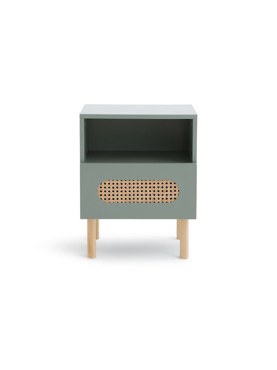 Wooden Green Bedside Table 40x31.5x51cm